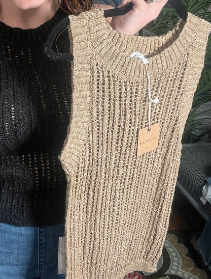 Crochet Knit Sleeveless Top