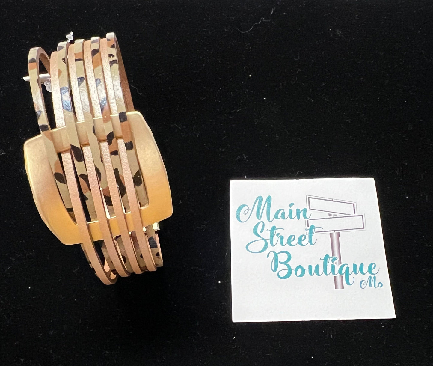 Multi Strand Bracelet w/Gold Buckle Accent