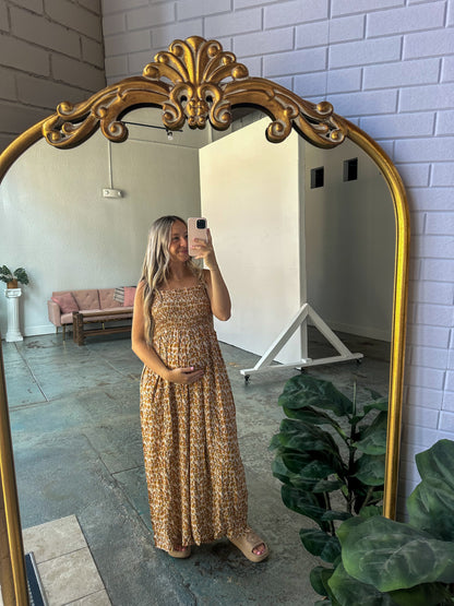 flowy jumpsuit in mustard