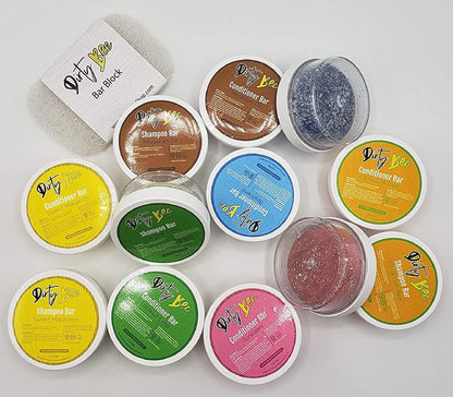 Dirty Bee Shampoo/Conditioner Bar Set with Cases