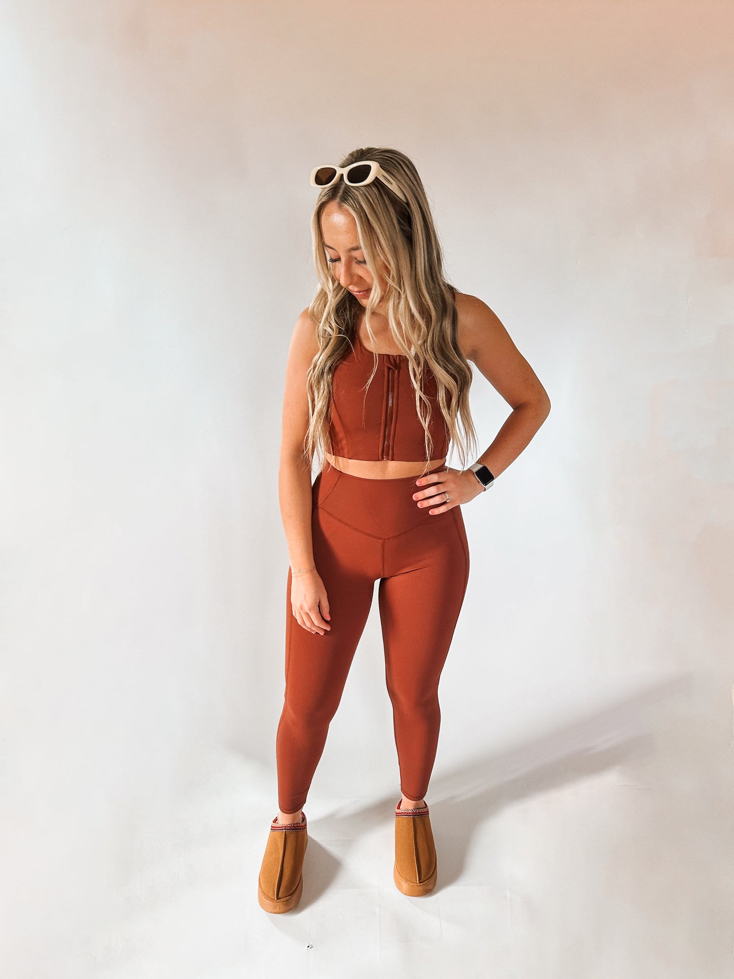 LULU DUPE - cinnamon sports set