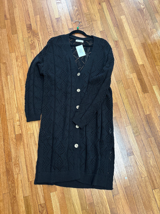 Hollow-Out Openwork Knit Cardigan