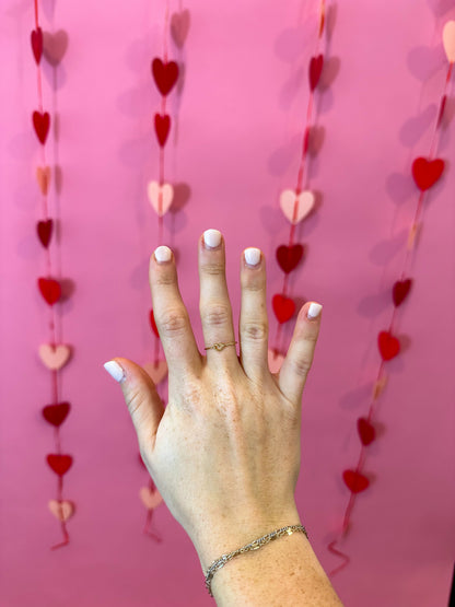 dainty open heart ring