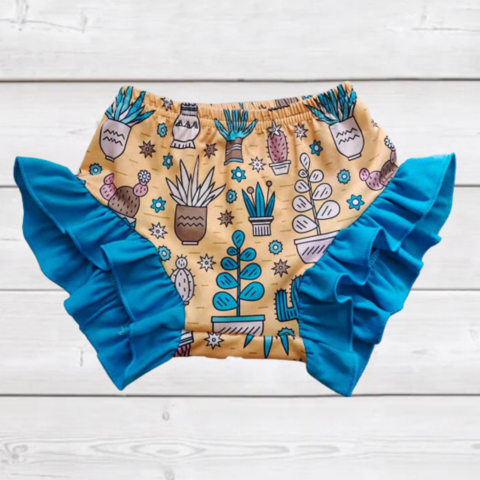 Girls Golden Cactus Bummies
