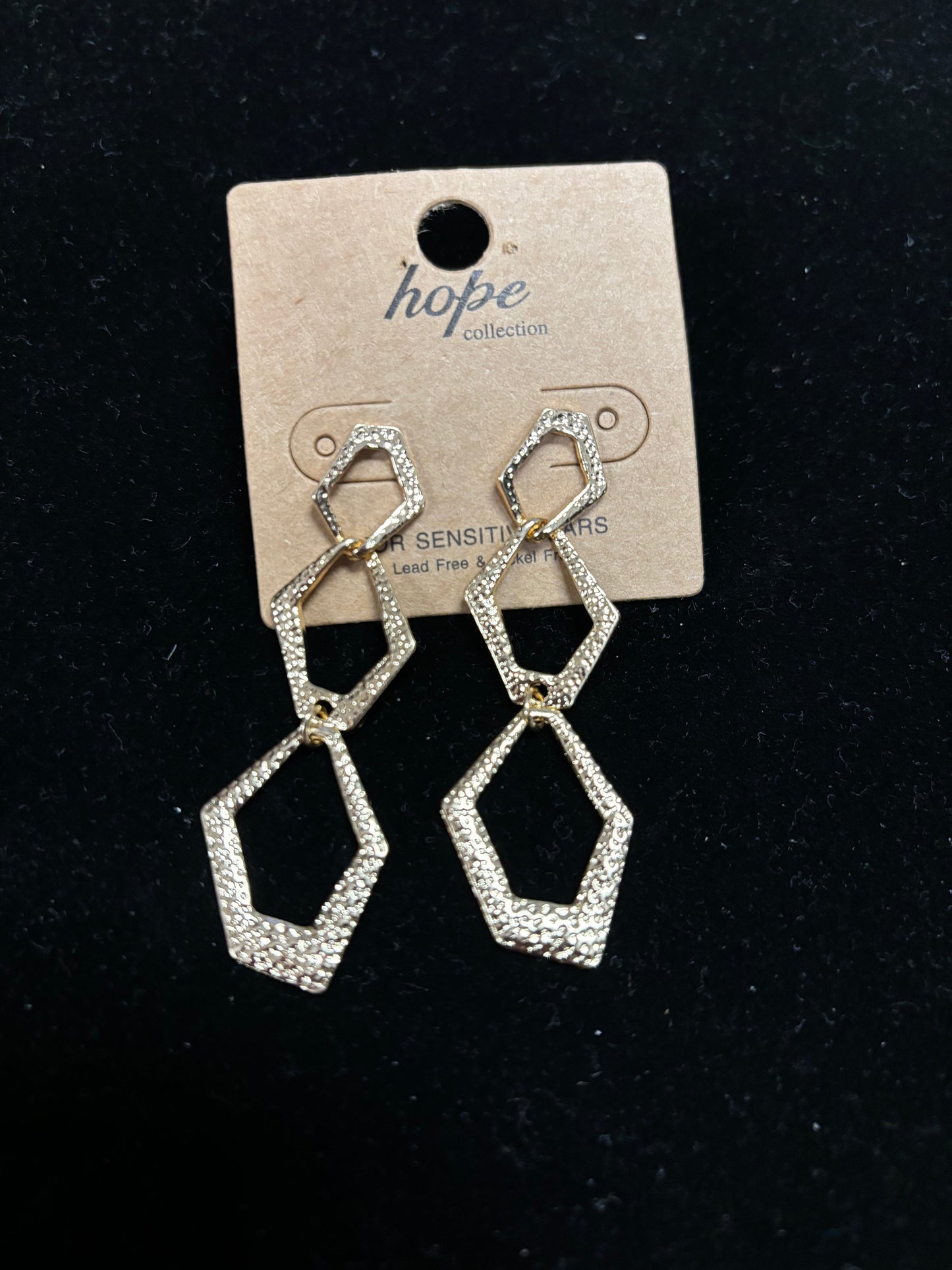 Gold Geometric Dangle Earrings