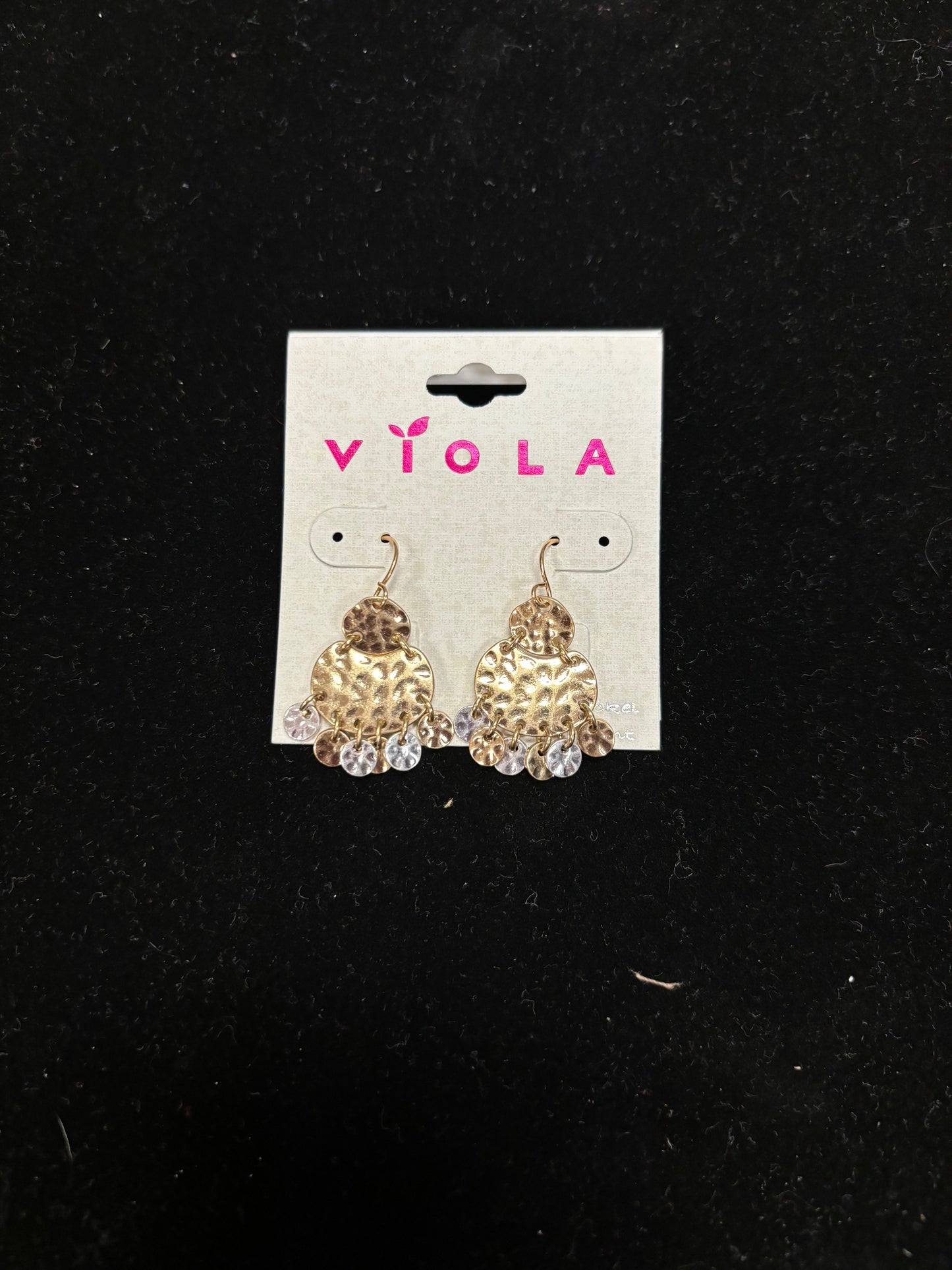 Hammered Gold & Silver Earrings