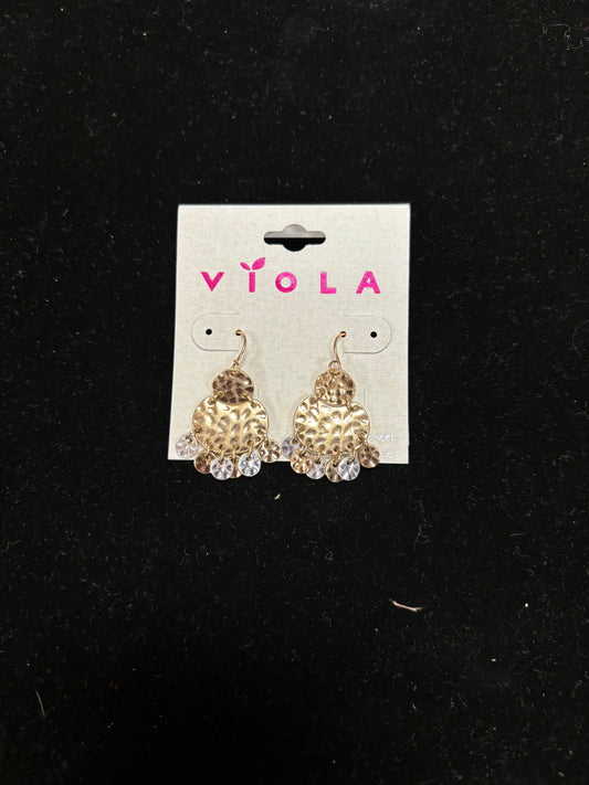 Hammered Gold & Silver Earrings