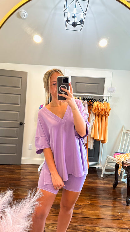 comfy gal set in lilac