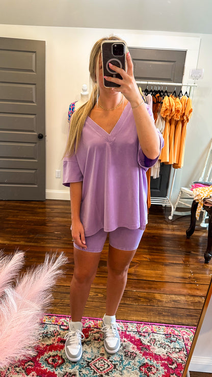 comfy gal set in lilac