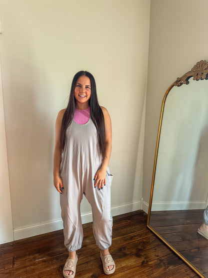 soft and comfy jumpsuit in grey