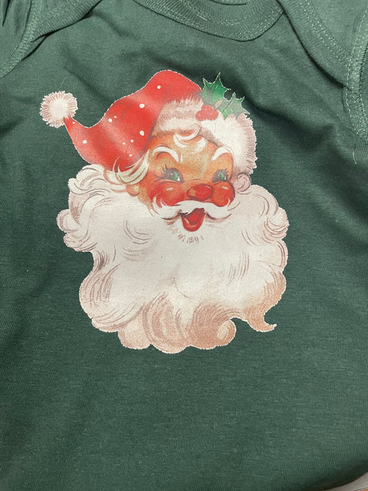 Kids Green Santa Shirt