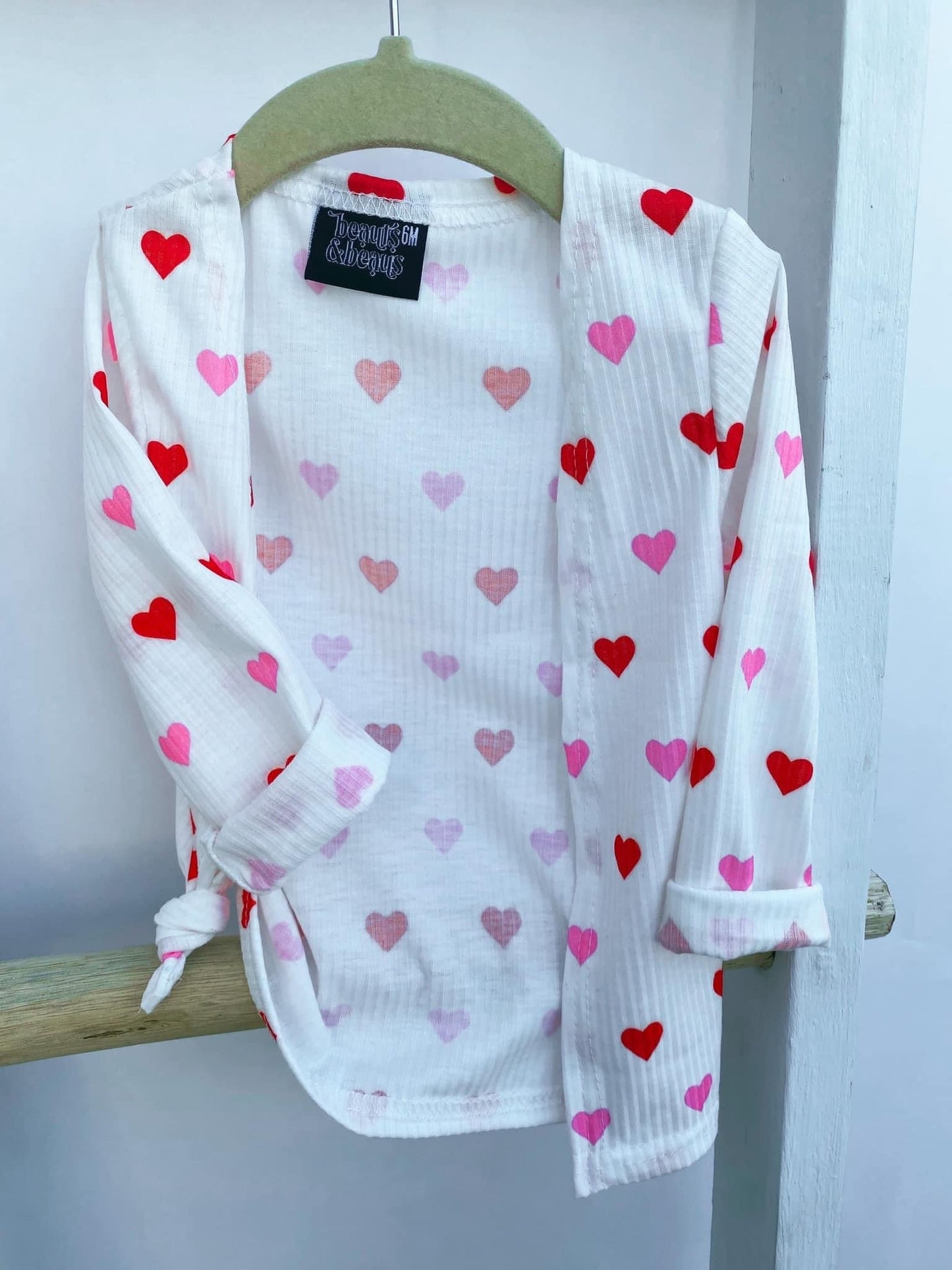 Girls Valentines Heart Cardigan