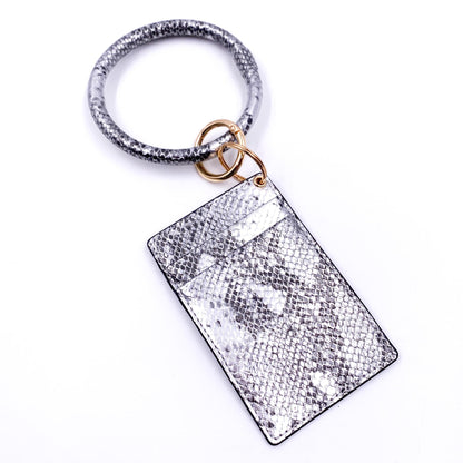 Snakeskin Card Holder Keyring