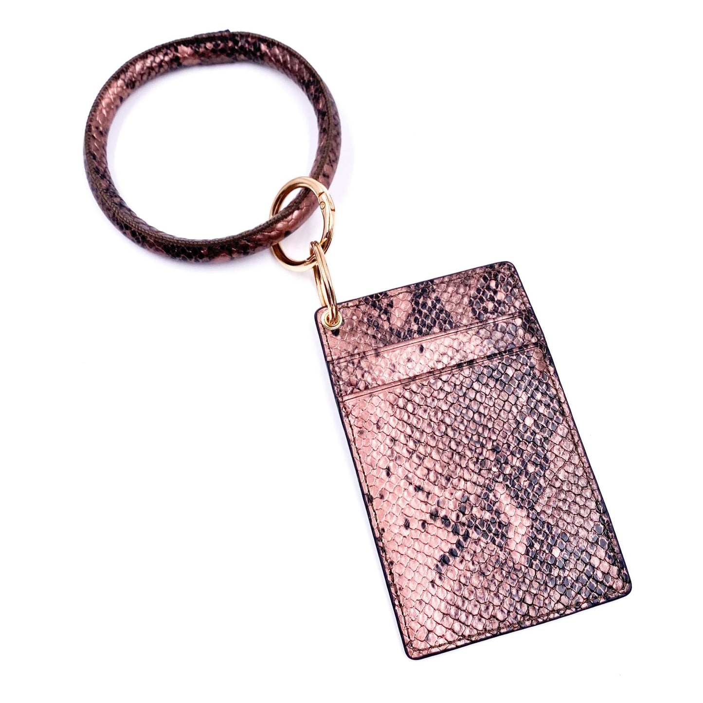 Snakeskin Card Holder Keyring