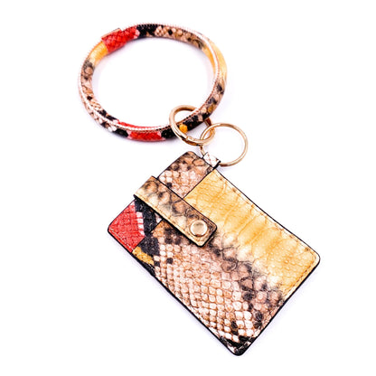 Snakeskin Card Holder Keyring