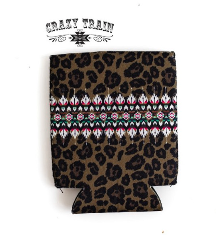 Can Coozie Leopard