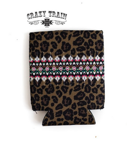 Can Coozie Leopard