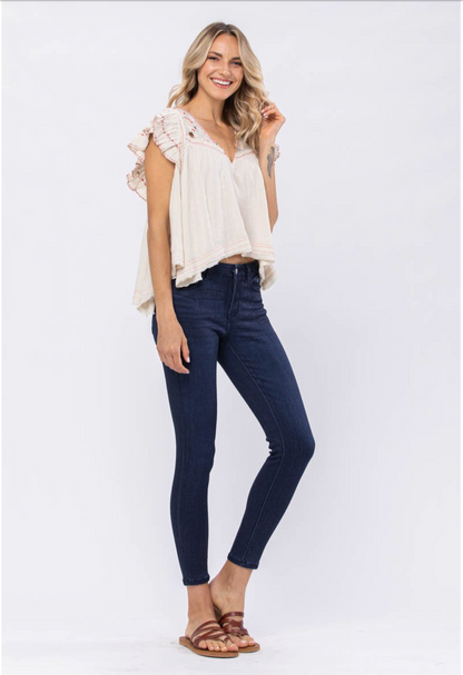 Judy Blue Dark Wash Mid-Rise Skinny