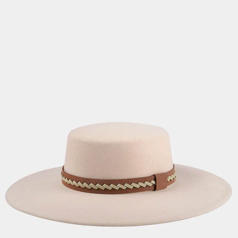 Jordan Two-Tone Trim Wide Brim Fedora