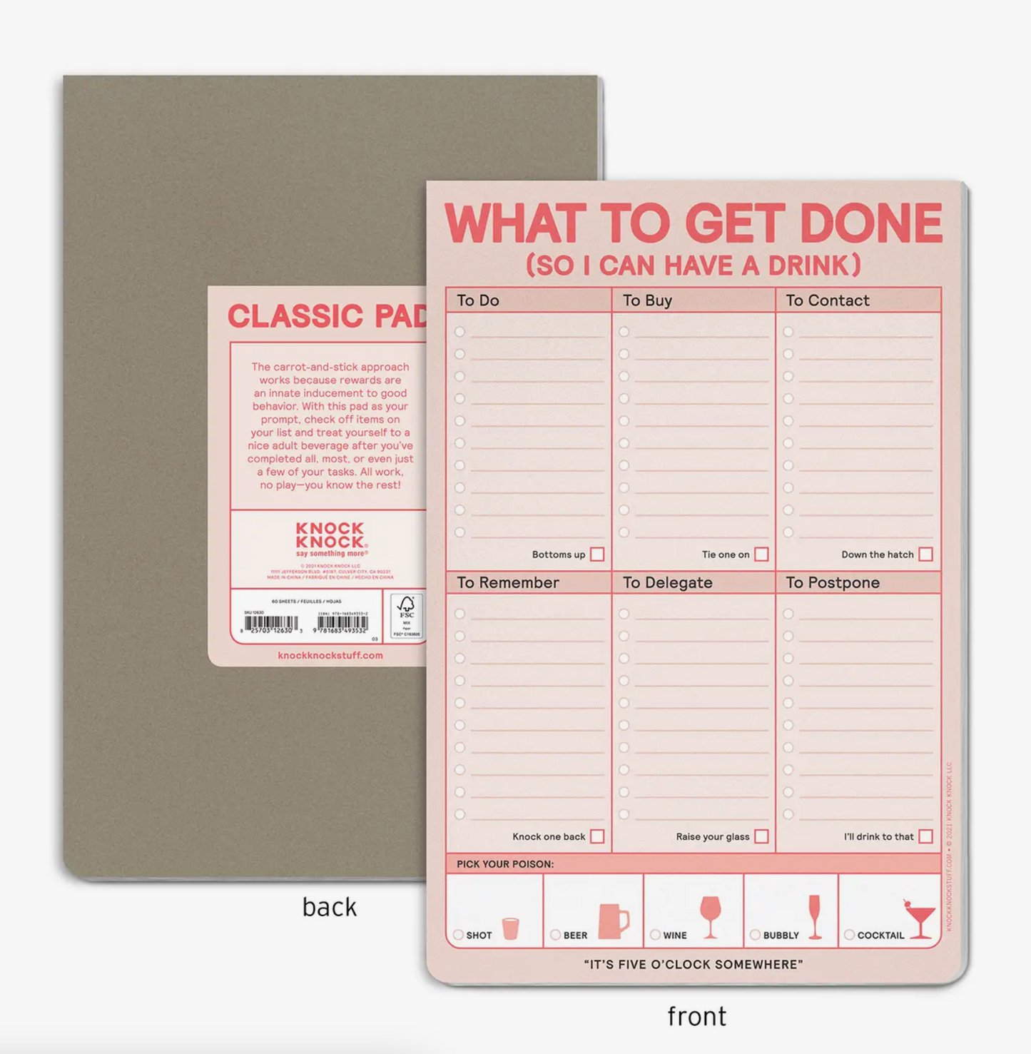 What to Get Done So I Can Have A Drink Pad