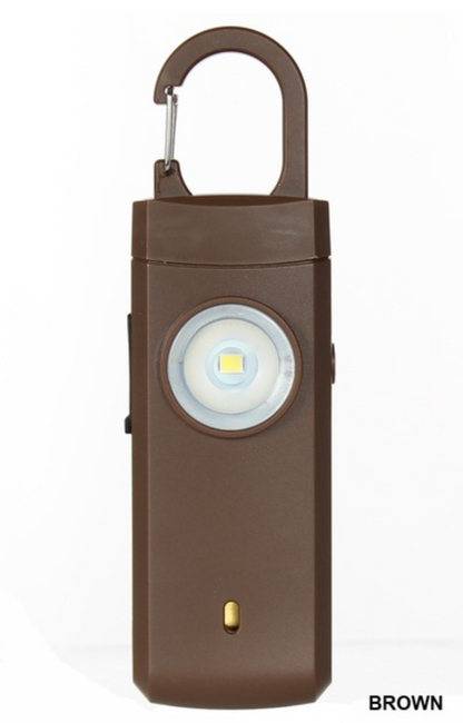 RECHARGEABLE PERSONAL SAFETY ALARM AND FLASHLIGHT