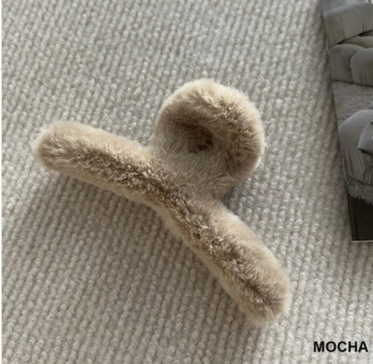 Faux Fur Hair Clip
