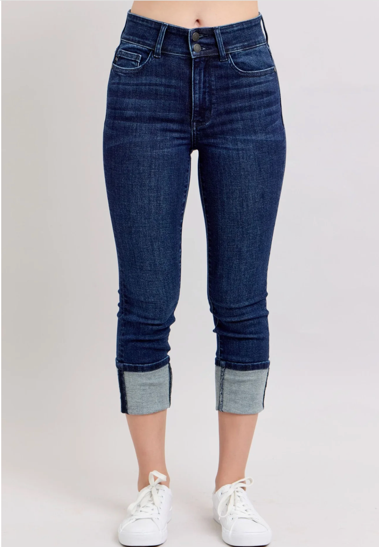 Judy Blue HW Double Waist Band Capris