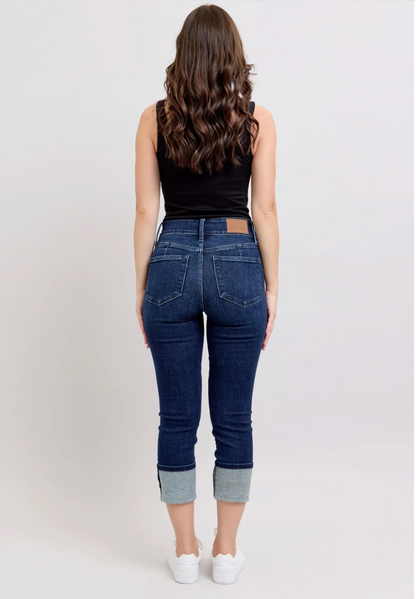 Judy Blue HW Double Waist Band Capris