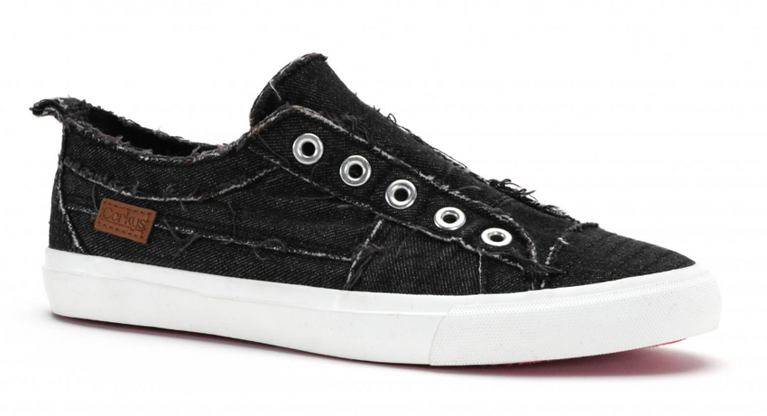 Corkys Babalu Black Slip On Sneakers