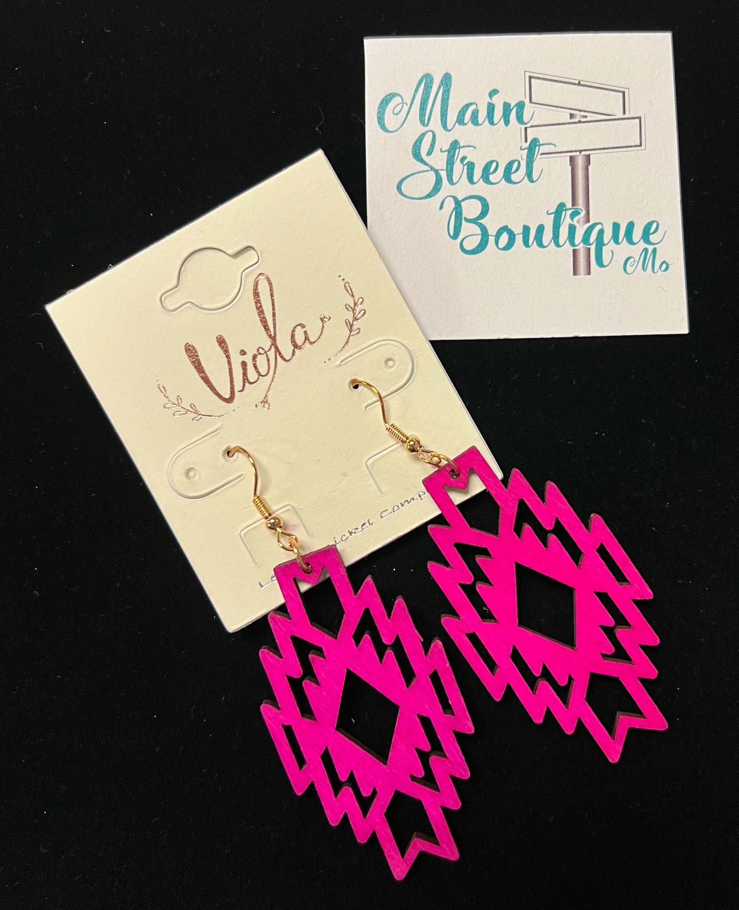 Aztec Wooden Earrings