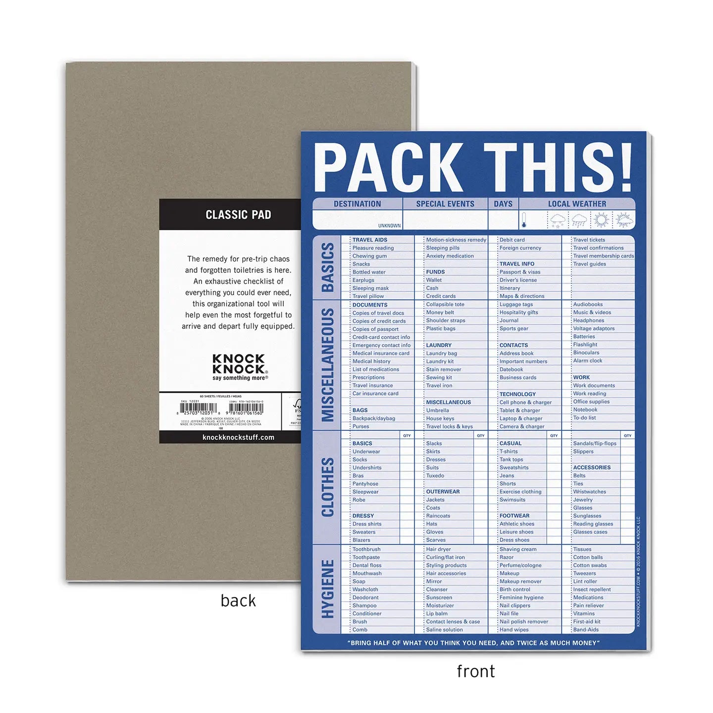 Pack This Pad