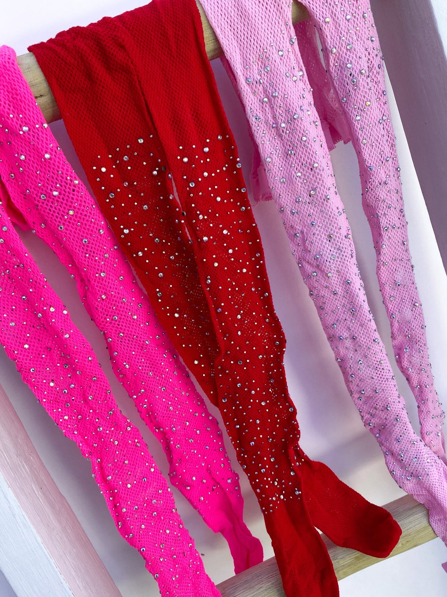 Girls Rhinestone Fishnet Tights