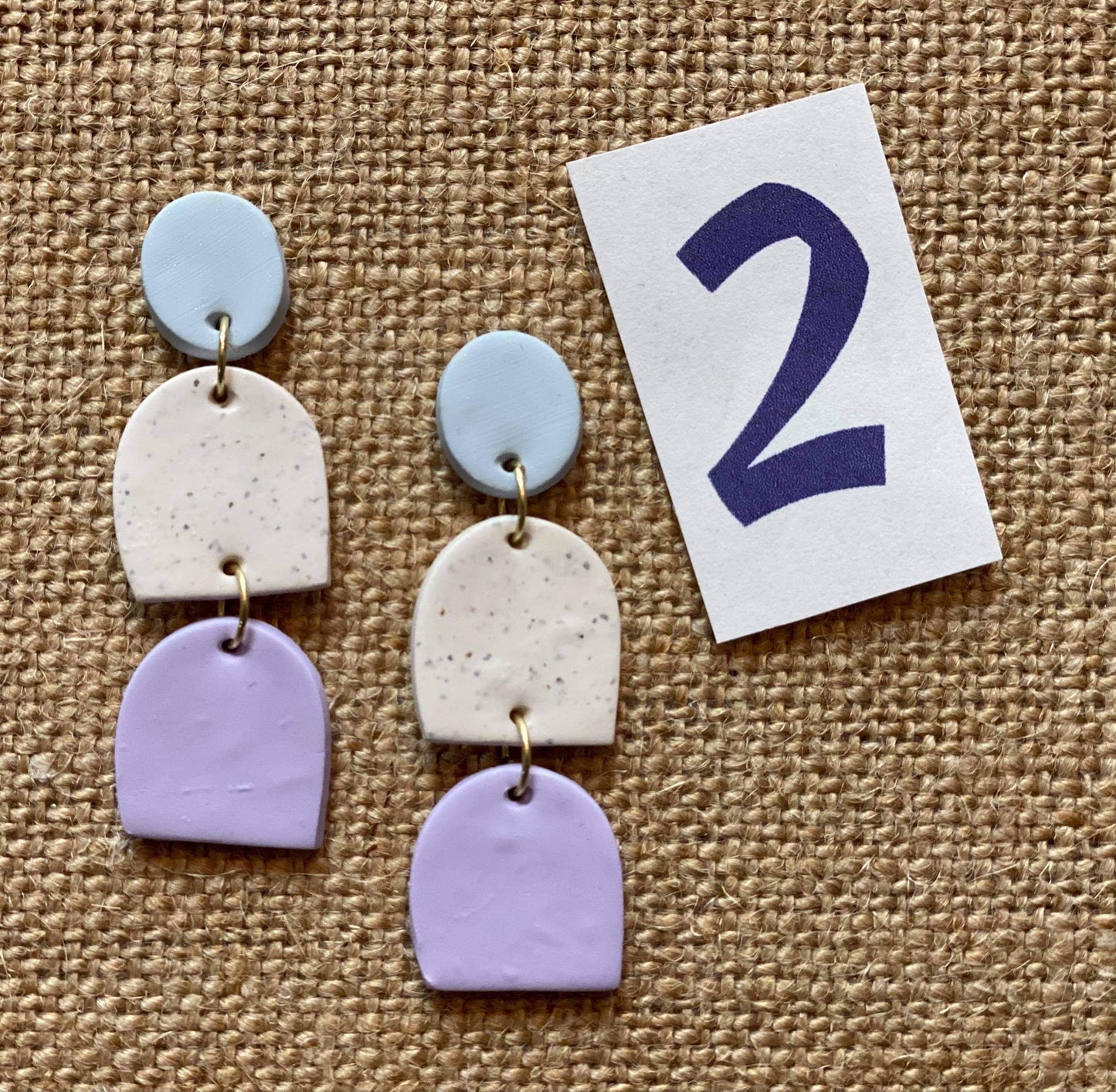 Handmade Clay Triple Dangle Earrings