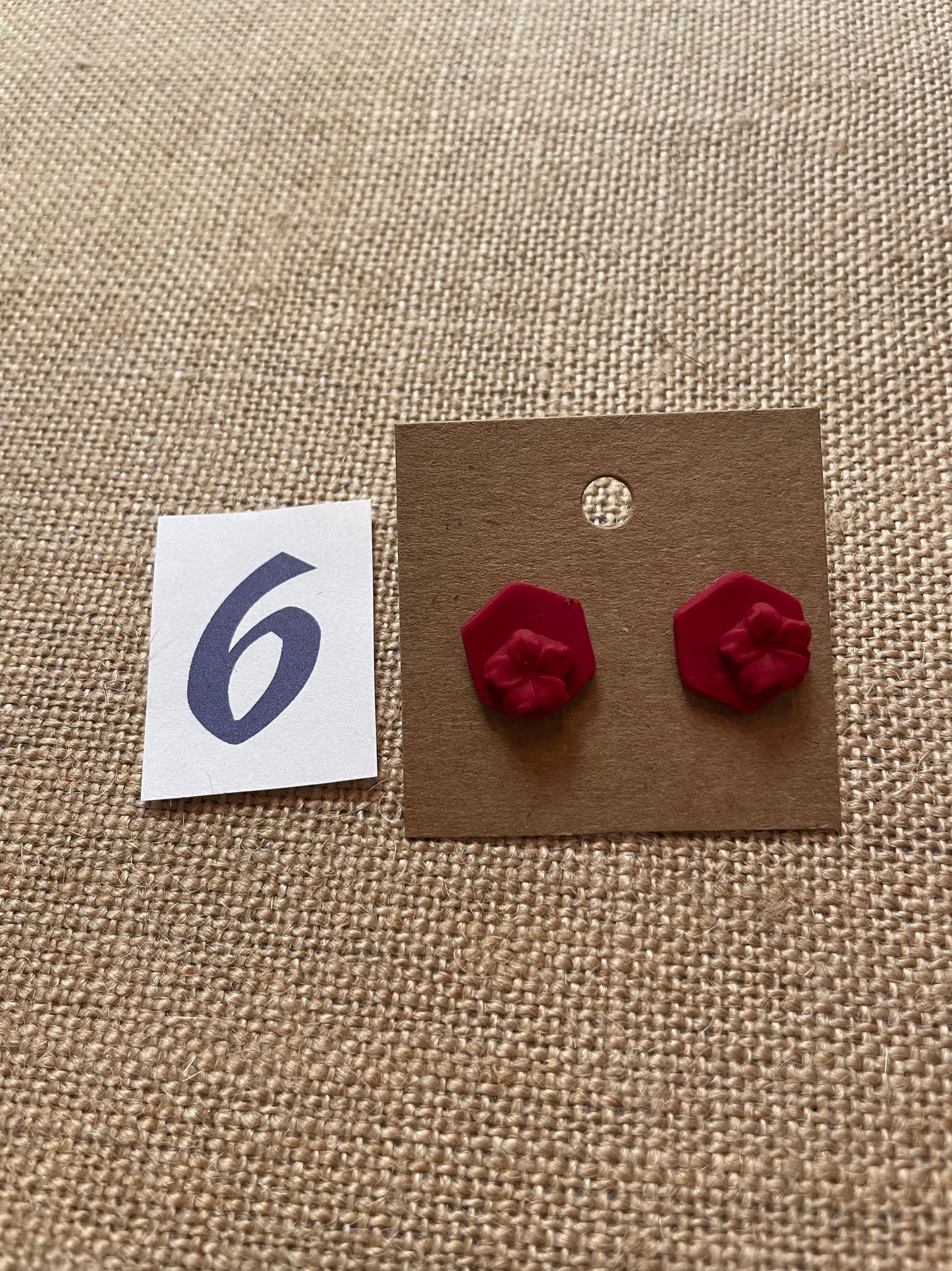 Handmade Clay Stud Earrings