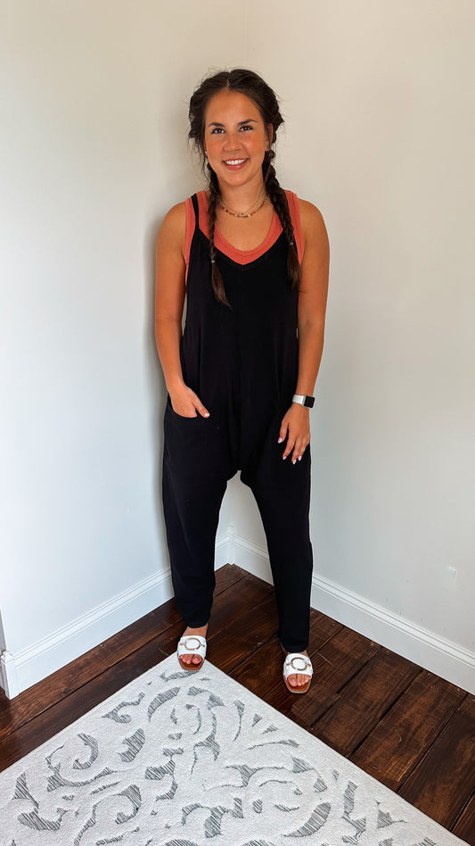 black hot shot jumpsuit