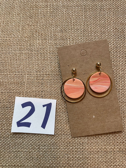 Handmade Clay Dangle Earrings