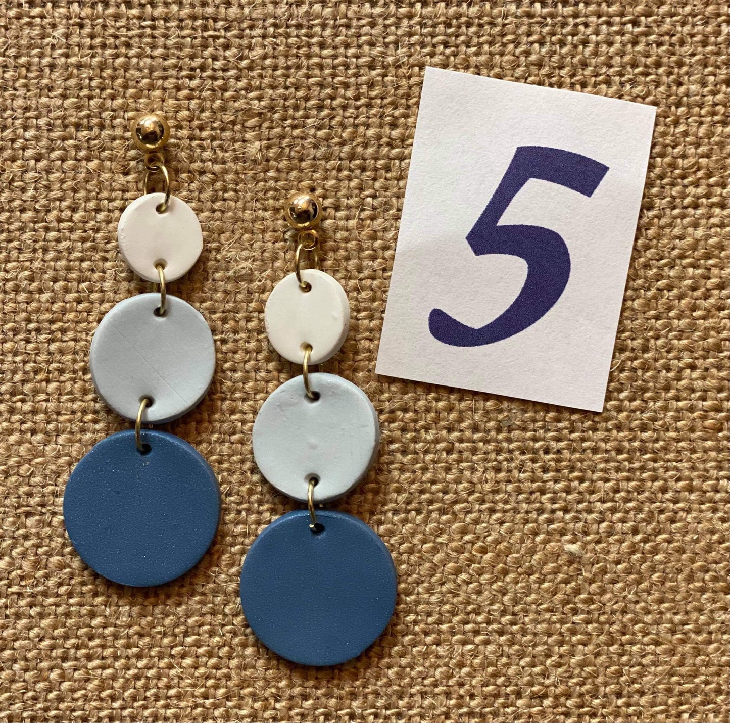 Handmade Clay Triple Dangle Earrings