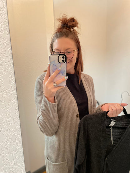 Hey Girl Hey Ribbed Pocket Cardigan