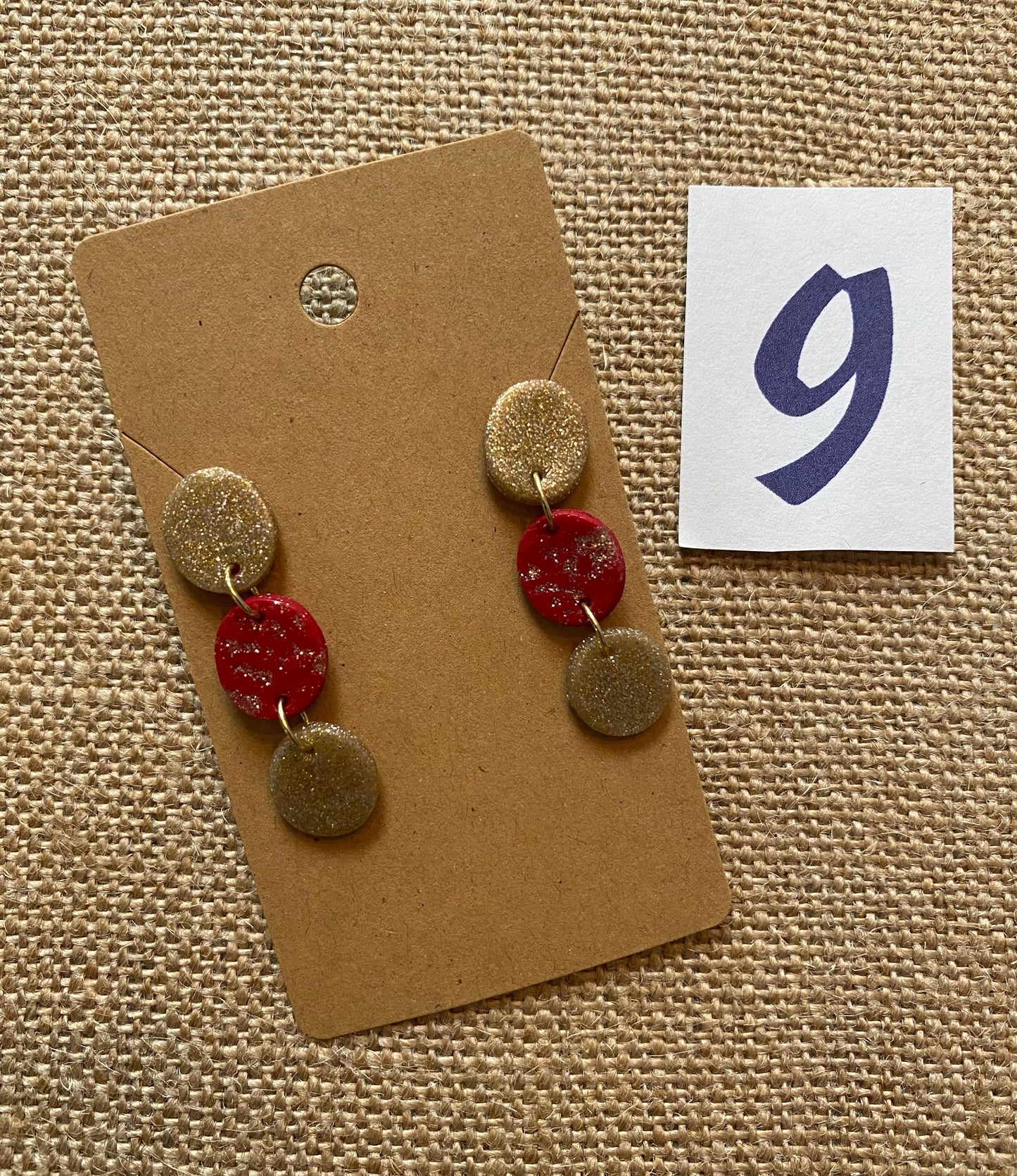 Handmade Clay Triple Dangle Earrings