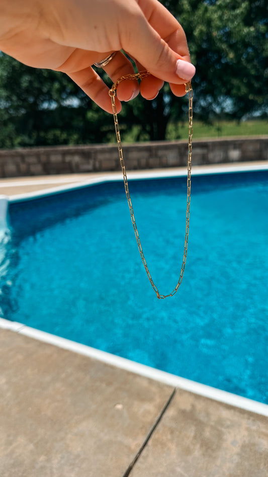 gold dipped chain link necklace