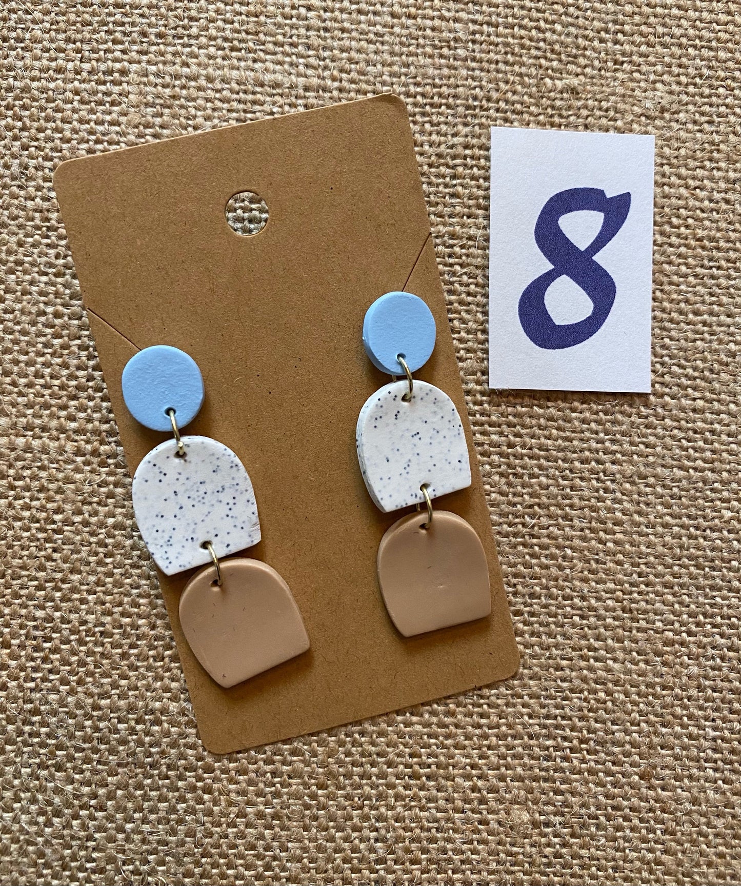 Handmade Clay Triple Dangle Earrings