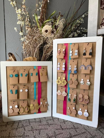 Handmade Clay Triple Dangle Earrings