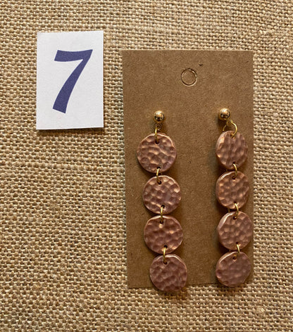 Handmade Clay Triple Dangle Earrings
