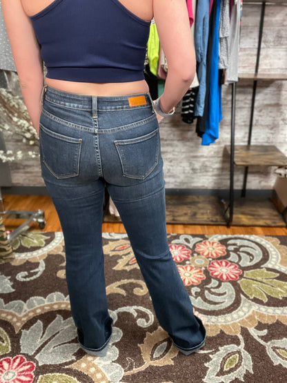 Rubies & Honey Shiloh Mid-Rise Non-distressed Dark Wash Bootcut Jeans