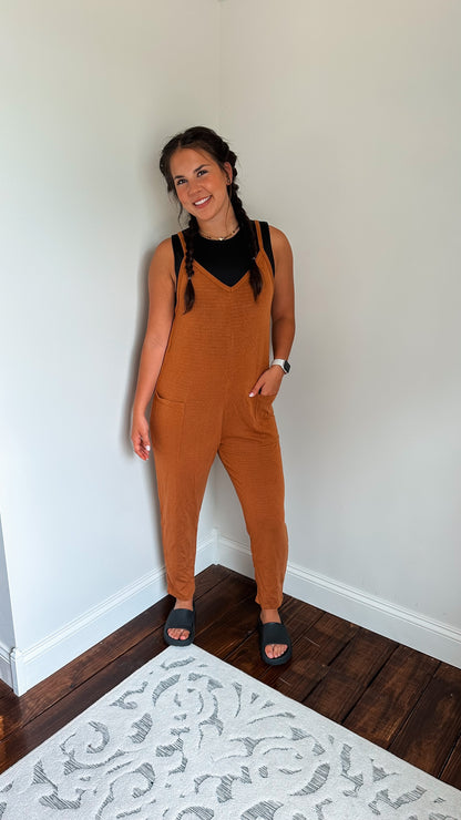 camel hot shot jumpsuit