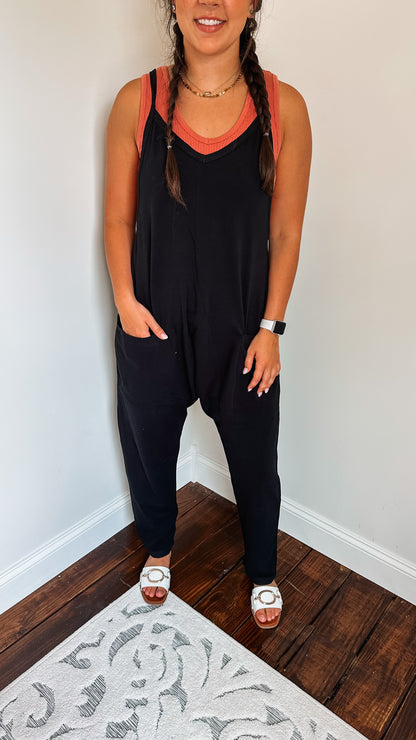 black hot shot jumpsuit