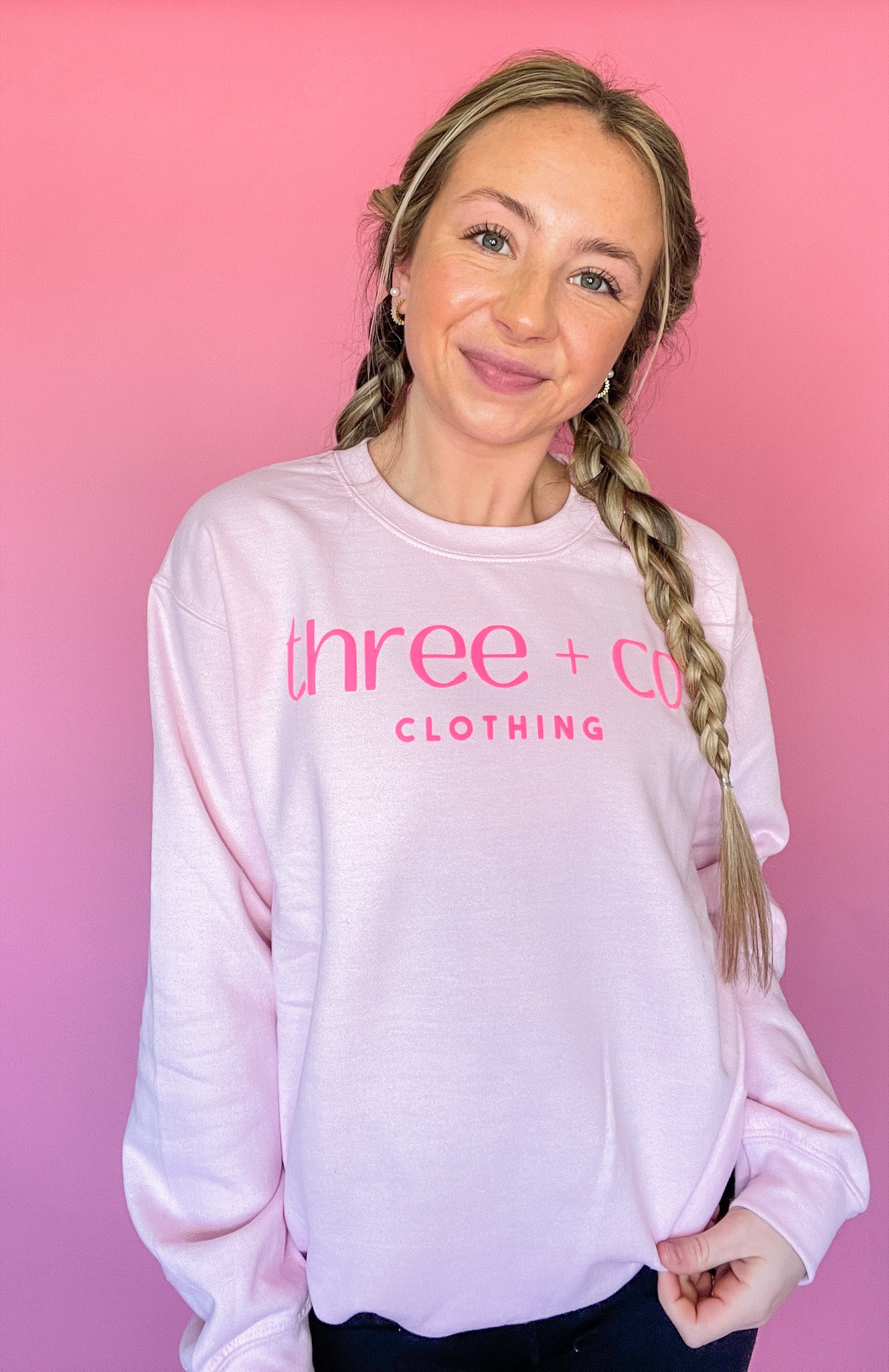 three + co sweatshirt