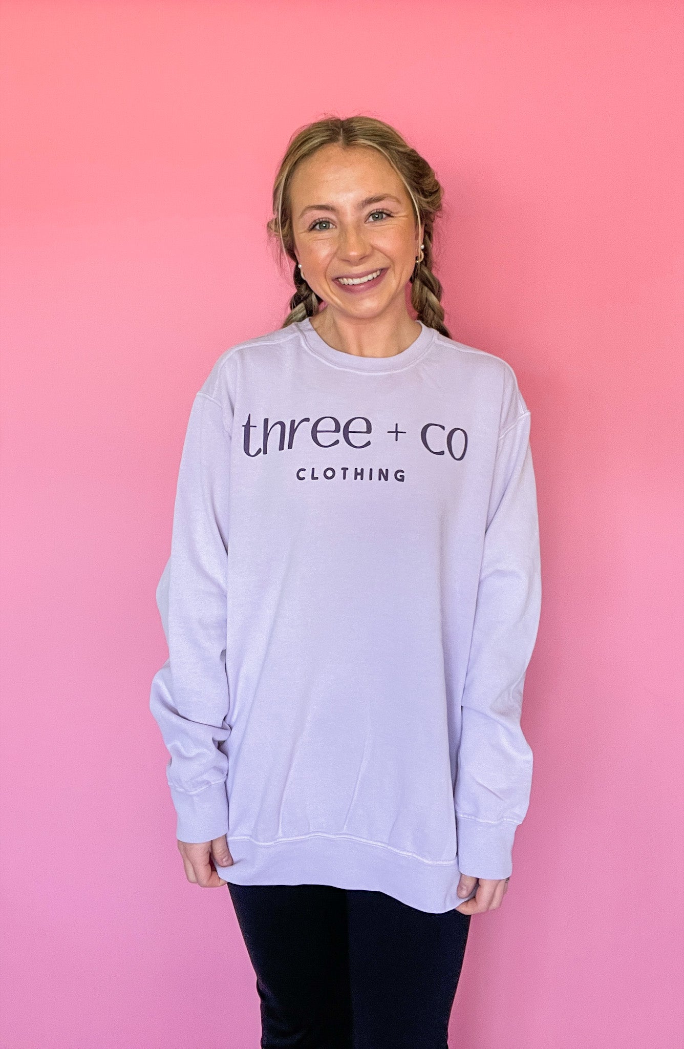 three + co sweatshirt