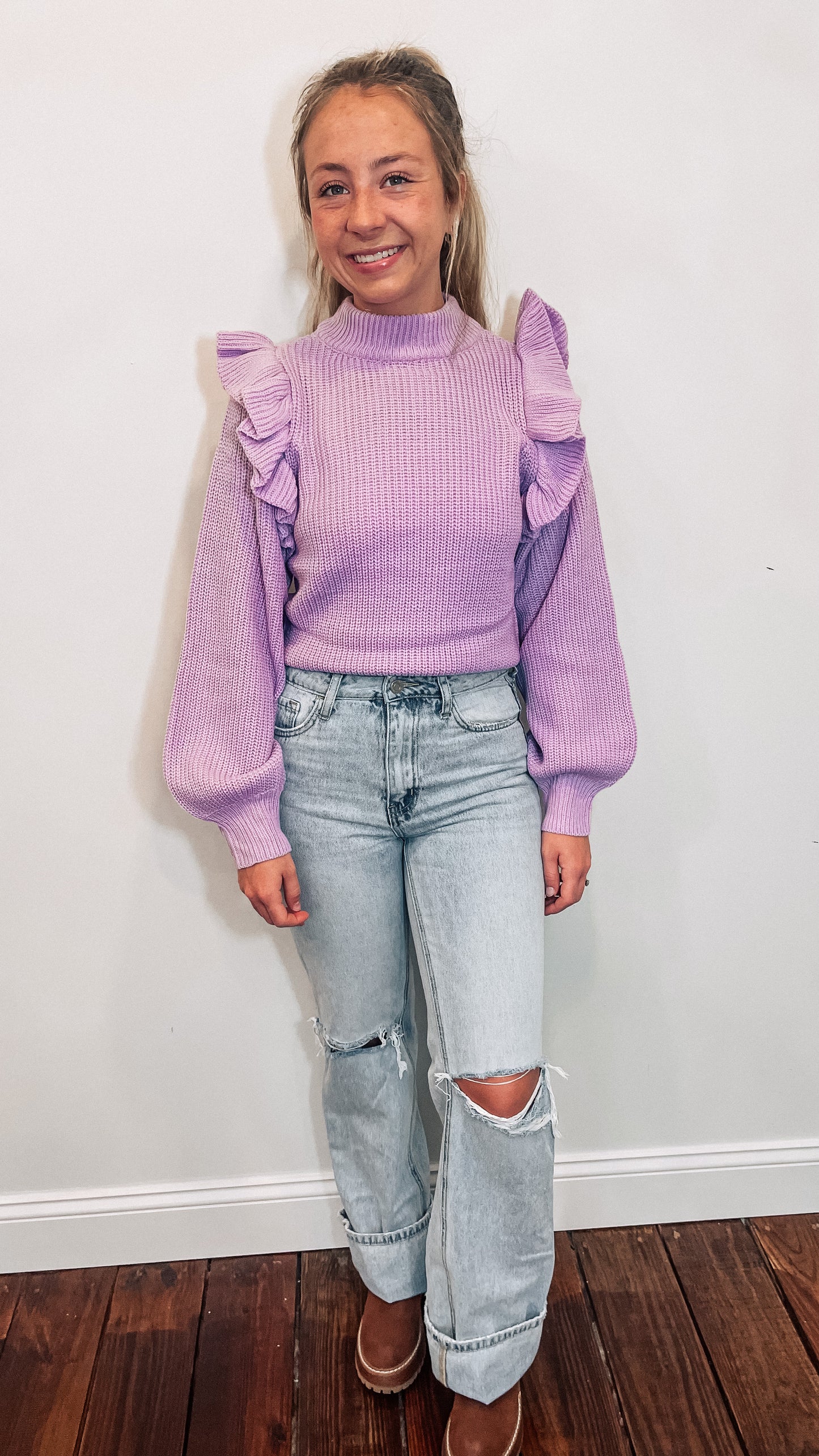 pop of color sweater