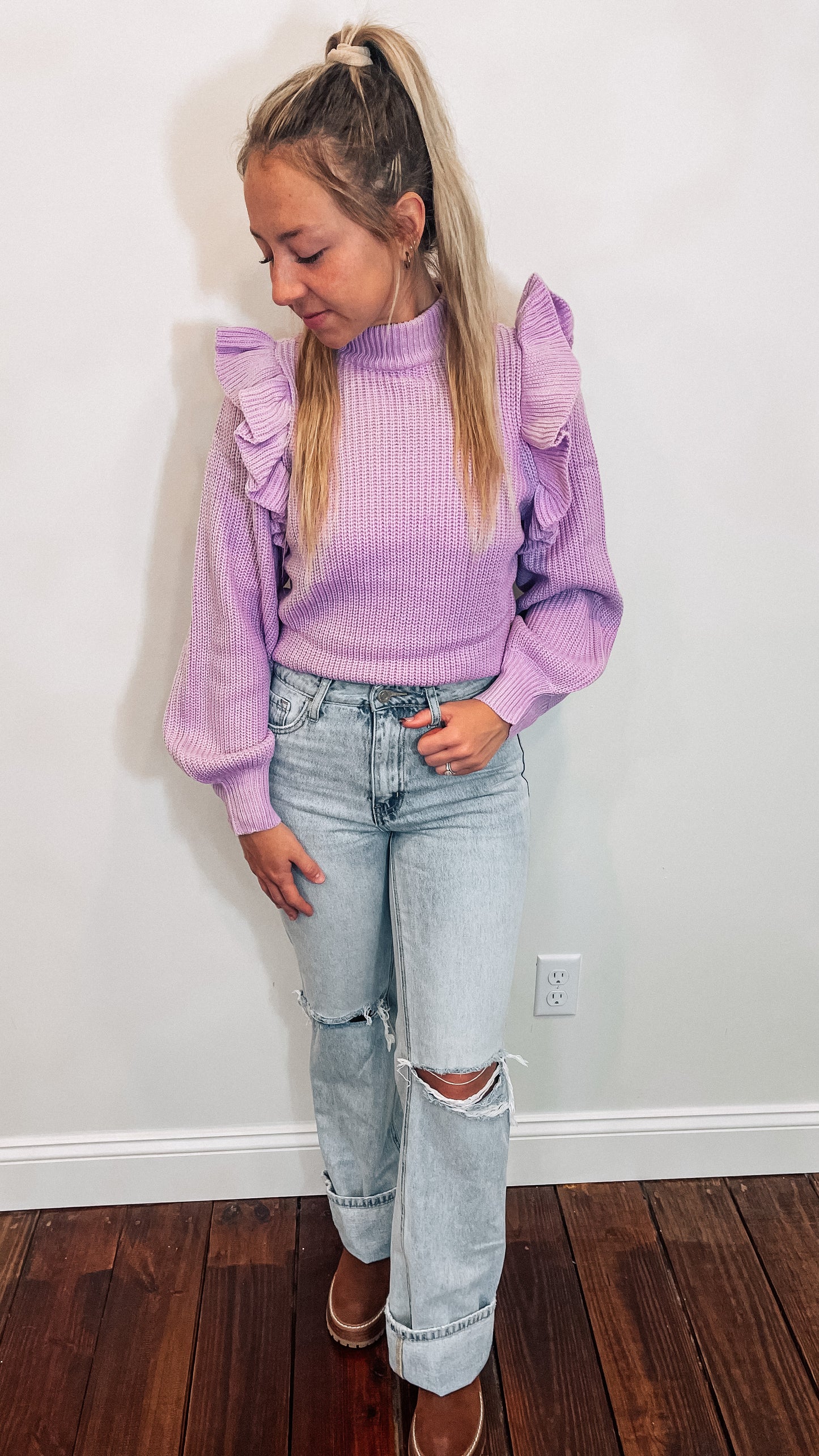 pop of color sweater